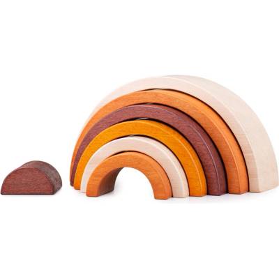Bigjigs Toys Baby Drevená skladacia dúha Natural