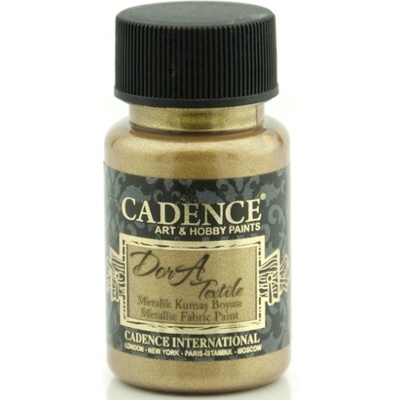 Metalická Cadence Barva na textil Dora Textile antická zlatá / 50 ml – Zboží Dáma