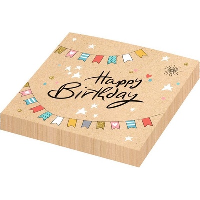 SusyCard Ubrousky Happy B-day 33x33cm