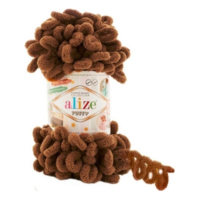 Priadza Alize Puffy 321 - hnědá
