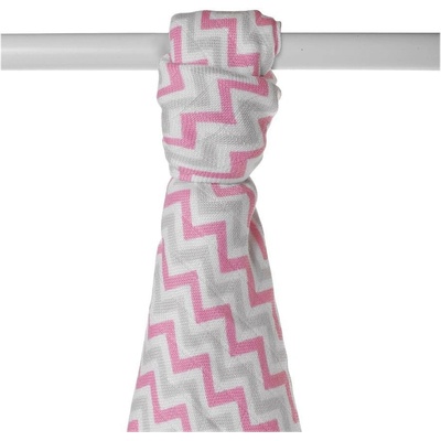 Kikko Bambusová osuška 90x100cm Baby Pink Chevron