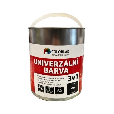 Colorlak univerzální barva 3v1 2,5 l černá lesk