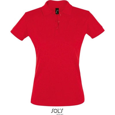 SOL's Collection Polokošile Perfect Women krátký rukáv dámská COT-251135t5501 Melír oxblood