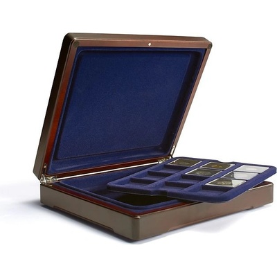 Leuchtturm Dřevěná mincovní kazeta Mazzola pro 24 mincí 50x50 mm blue – Hledejceny.cz