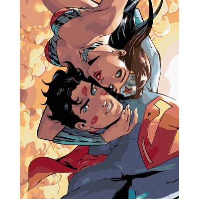 ZUTY Maľovanie podľa čísel WONDER WOMAN A SUPERMAN SELFIE