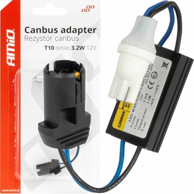 AMiO Rezistor CANBUS pre LED žiarovky 12V 3.2W T10 zástrčka a zásuvka AMiO-04087