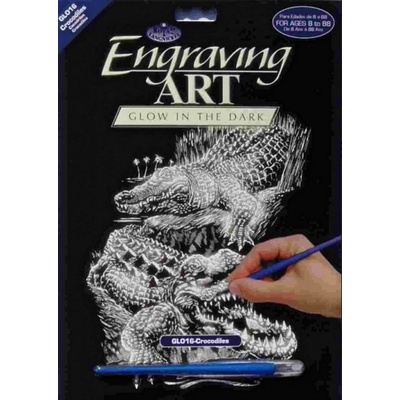 Škrabací obrázky svítící ve tmě Krokodýli