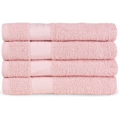 Good Morning Розови памучни кърпи в комплект от 4 бр. от тери 50x100 cm - Good Morning (1000.76.92)