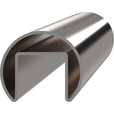 Madlo ø 42,4 x 6000 mm, sklo 8 - 17,5 mm, brúsená AISI 304