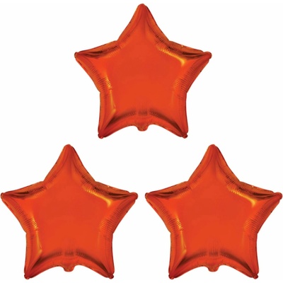 FLEXMETAL Balón foliový hvězda, oranžová, 45 cm, 8595596328789
