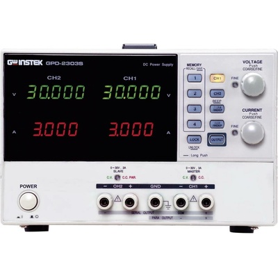 GW Instek GPD-2303S laboratorní zdroj s nastavitelným napětím, 0 - 30 V/DC, 0 - 3 A, 180 W, USB, lze dálkově ovládat, vý