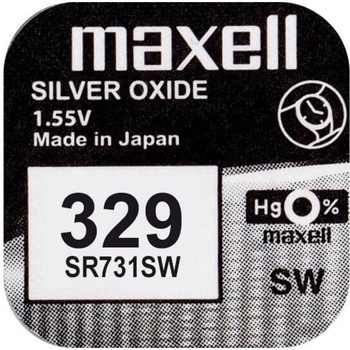 Image 1 of Maxell Бутонна батерия сребърна maxell sr731 sw - 329-, 1.55v (sr731 sw)