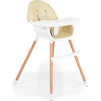 Cangaroo Дървен стол за хранене Gelato 2в1 бежов