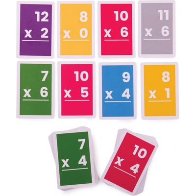 Bigjigs Toys Kartičky násobení CARD 7 12 vícebarevné