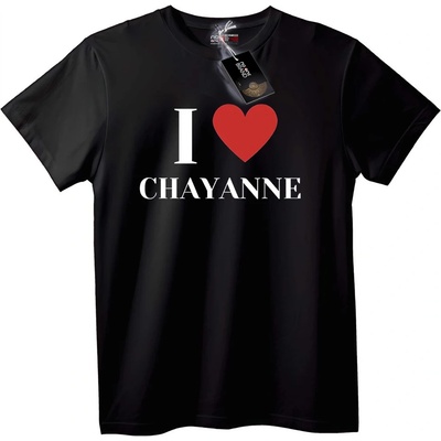 NOONEBRAND Тениска Обичам Chayanne - 3XL, Black
