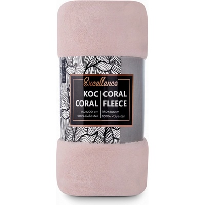 Carbotex Supersoft flísová deka CORAL púdrová ružová
