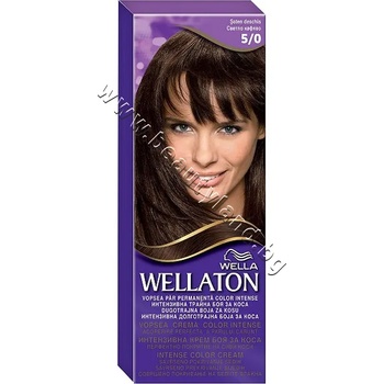 Wella Боя за коса Wellaton Intense Color Cream, 5/0 Light Brown, p/n WE-3000032 - Трайна крем-боя за коса за наситен цвят, светло кафява (WE-3000032)