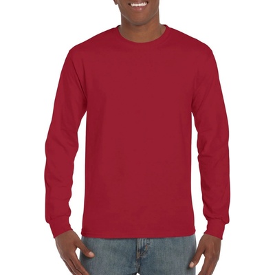 Gildan Silnější triko s dlouhými rukávy ULTRA kardinální červená