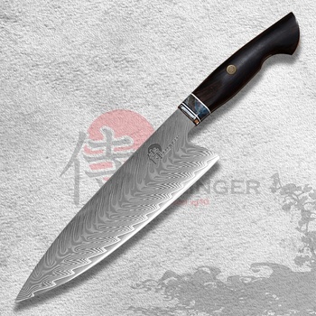 Dellinger Professional damaškový japonský kuchársky nôž 21,5 cm ebenové drevo