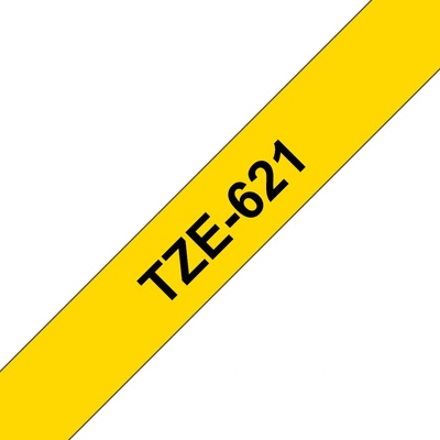 Brother TZe-621, žlutá / černá (9mm, laminovaná) TZe621