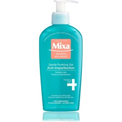 Mixa Anti-Imperfection Gentle почистващ гел без съдържание на сапун за чувствителна кожа 200 ml за жени