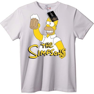 NOONEBRAND Тениска Homer Simpson Бира - 4XL, White