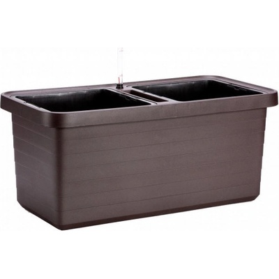 Plastia Truhlík samozavlažovací Berberis DUO 80 x 40 x 35 cm čokoláda