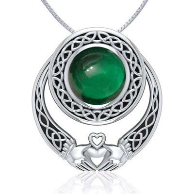 Fantasy Šperky CLADDAGH ŠPERK de luxe stříbrný závěs MJW235