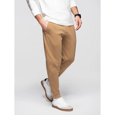 Ombre Clothing Мъжки суитшърт BASIC jogger с ребрирован край - кафяво V2 OM-PABS-0305 Ombre Clothing Ombre Clothing | Kafyav | МЪЖЕ | S