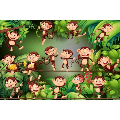DIMEX ART Флизелинов фототапет маймуна 375 x 250 см