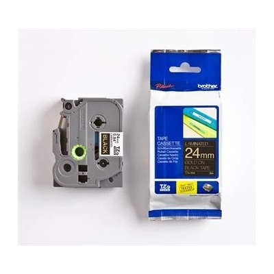 páska BROTHER TZ354 zlaté písmo, čierna páska Tape (24mm) (TZE354)