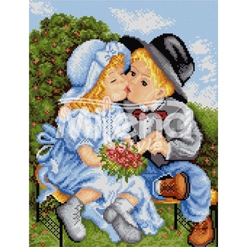 Milena Style Първа целувка - гоблен със схема конци Ariadna 1: 4 с детайл 1: 1