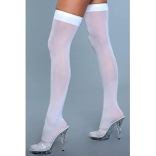 Be Wicked Thigh High Nylon Stockings White