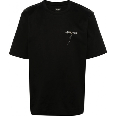 Fendi Embroidery Black tričko černá