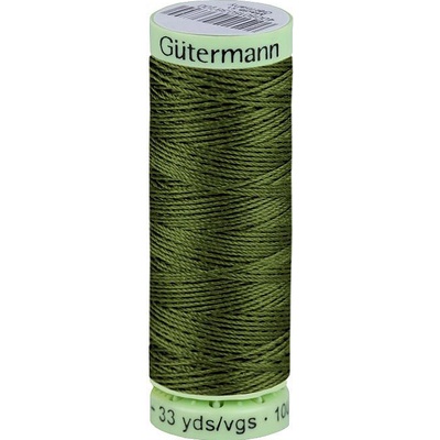 Polyesterové nitě Gütermann Jeans návin 30 m Varianta: 585 olivová zeleň, Balení: 1 ks