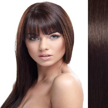 Clip in vlasy 100% ľudské Remy 105 g pás vlasov 2 tmavo hnedá 2 (tmavo hnedá pralinka)