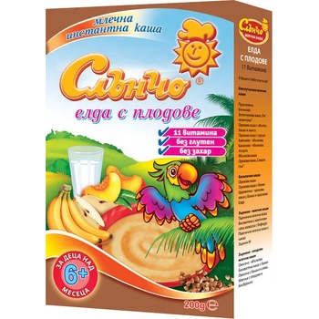 Image 1 of Слънчо Млечна каша Слънчо - Елда с плодове, 200 g (3800005000091)