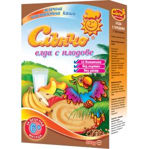 Слънчо Млечна каша Слънчо - Елда с плодове, 200 g (3800005000091) - baby
