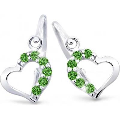 Cutie Jewellery Něžné dětské náušnice z bílého zlata C2757-10-X-2 zelená