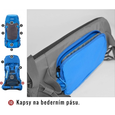 Husky Ultralight Rony 50l vínový