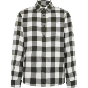 KnowledgeCotton Apparel Мъжка риза с копчета KnowledgeCotton Apparel Regular Fit Checkered Flannel Shirt - Green Check - размер M (033-2927-0312)