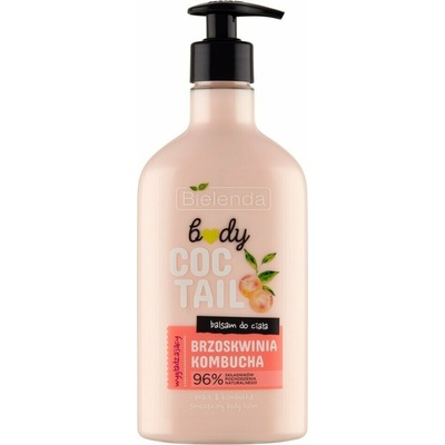 Bielenda Body Coctail Peach + Kombucha hydratačné telové mlieko s revitalizačným účinkom 400 ml