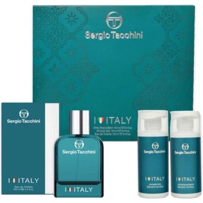 Sergio Tacchini I Love Italy Man Gift Set - EDT 100 ml + Shower Gel 100 ml + Aftershave Balm 100 ml за мъже