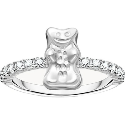 Thomas Sabo Пръстен Thomas Sabo x HARIBO Mini Silver Goldbear Zirconia сребърен EU56 (TR2504-051-14-56)