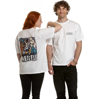 Meatfly unisex tričko Carter 30 Fly White