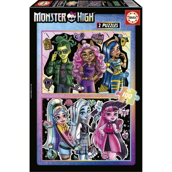 Educa Детски пъзел Educa от 2 x 100 части - Monster High (EDU19704)