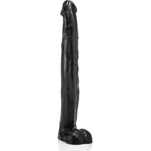 HardToys Chris dlhé čierne vinylové análne dildo 47,5 x 5–6 cm