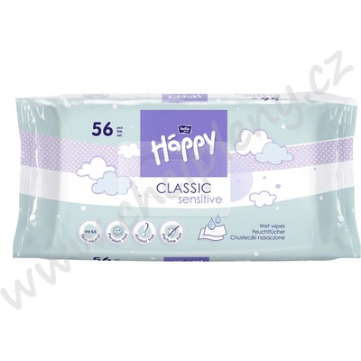 Bella Happy Baby Classic sensitive vlhčené ubrousky 56 ks