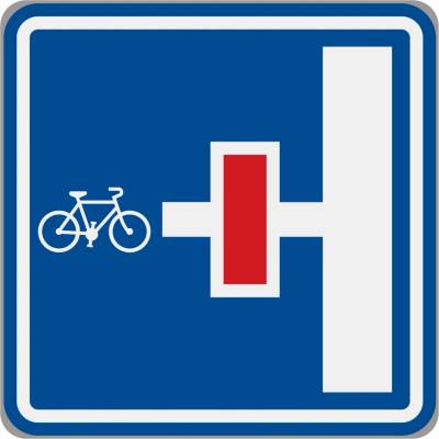 Dopravní značka IP10c(C) Návěst před slepou pozemní komunikací mimo cyklisty