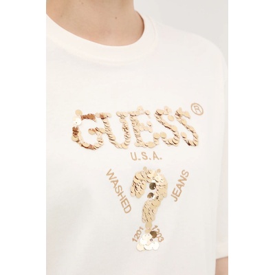 Guess Памучна тениска Guess AURLIE в бежово V4YI06 I3Z14 (V4YI06.I3Z14)